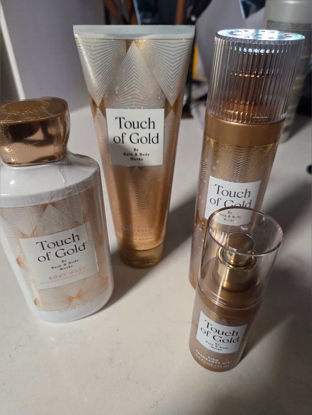 NIP Bath & Body Works Touch Of Gold 4pc Set